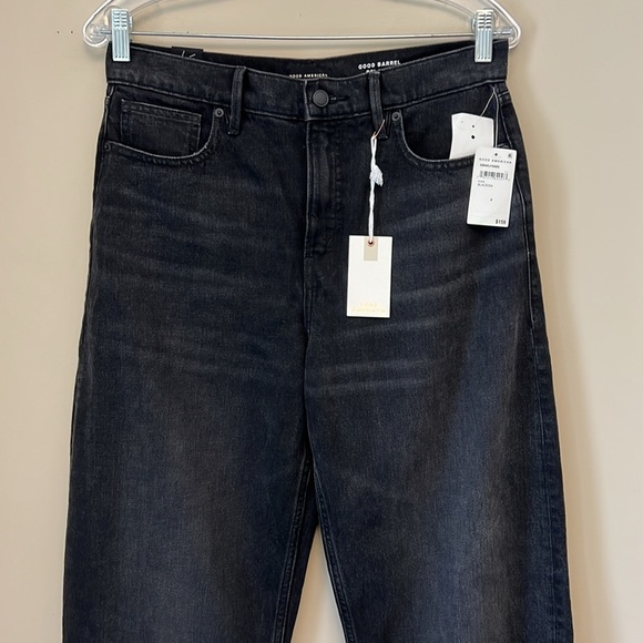 NWT Good American Good Barrel Jeans in Black size 4/27 - Picture 4 of 13